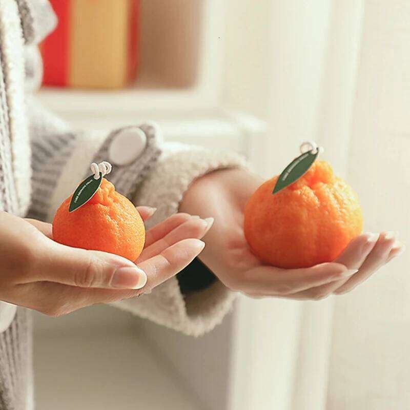 Ugly Orange Aromatherapy Candles Realistic Fruit Wedding Party DIY Fashion Photo Props Guest Gifts Desktop Decorations S260204