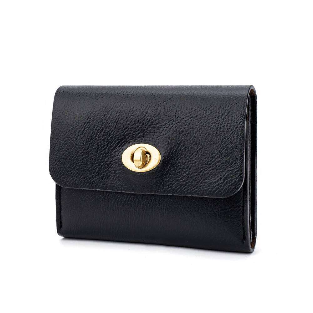 Solid Color PU Leather Wallet for Women, Large Capacity Snap Button Coin with Multi Card Slots, Minimalist Purse Z260205