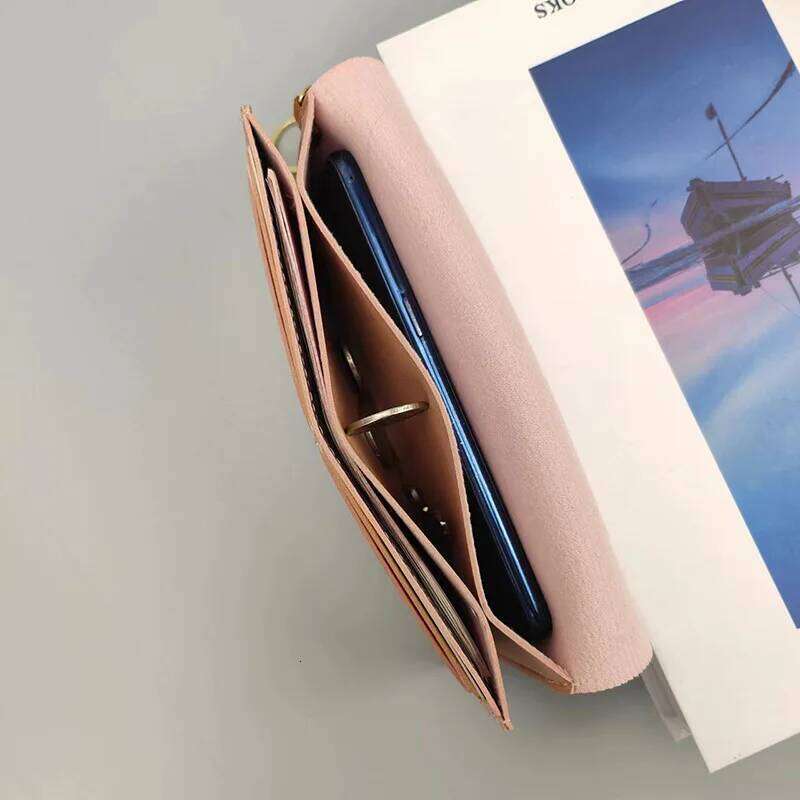 Fashionable And Sweet Stylish Long Wallet With Large Capacity Button For Convenient Use In Travel Fashion Women's Card Bag Z260205
