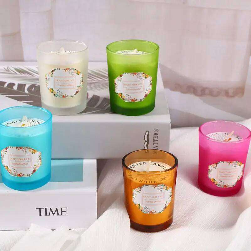 Mist with Soy Wax Smokey Glass Aromatherapy Low Temperature No Smoke Birthday Gift Souvenir Candle H260205