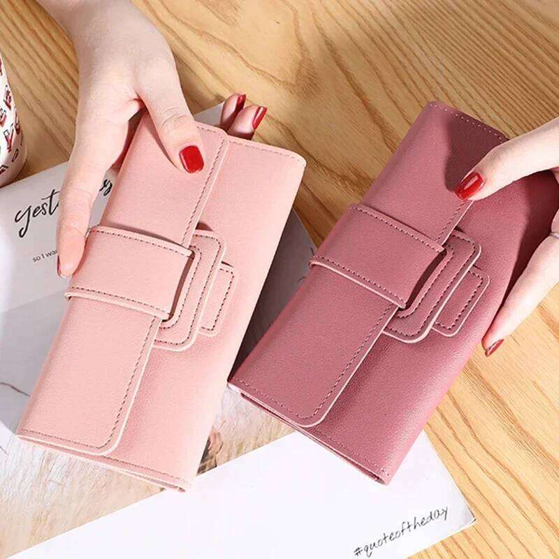 Ladies Luxury Large Capacity Leather Bag with Zipper Women Wallet Cardholder Coin Purses Clutch Phone Holder Z260205