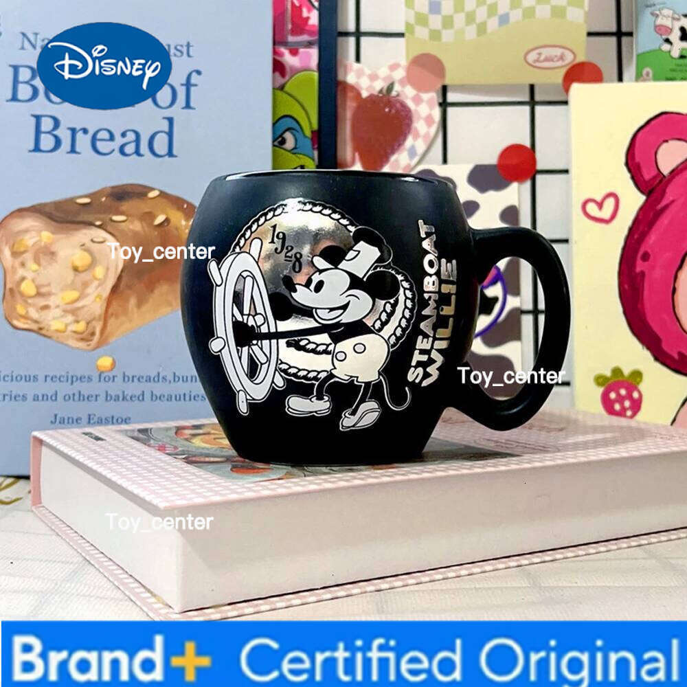 Disney Creative Letter Mickey Pattern Ceramic Simple Mugs Large Capacity Cartoon Style Mug for Home Office Cup Daily Use H260205