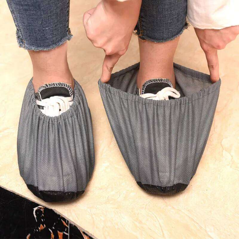 Household Non-woven Shoe Covers Thick Reusable Non-slip Overshoes Indoor Keep Floor Carpet Cleaning Shoes Slippers Protector S260204