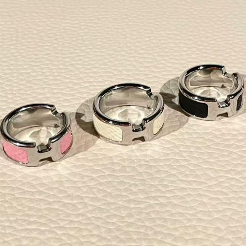 designer ring for women mens unisex luxurious leather love rings sier rose ring couple lovers engagement ring jewelry size 5-11