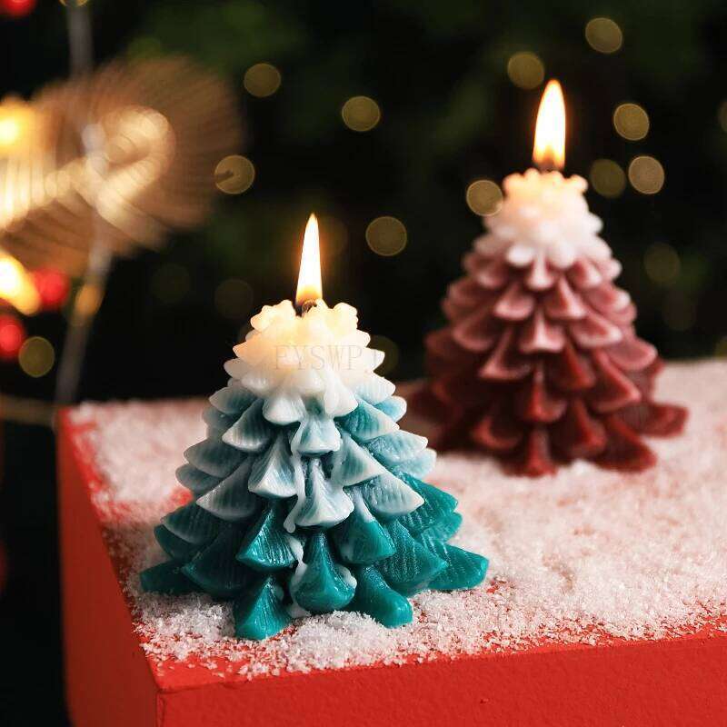 Valentine's Day Decorations Small Aromatherapy Romantic Candlelight Dinner High-End Christmas Tree Candles S260204
