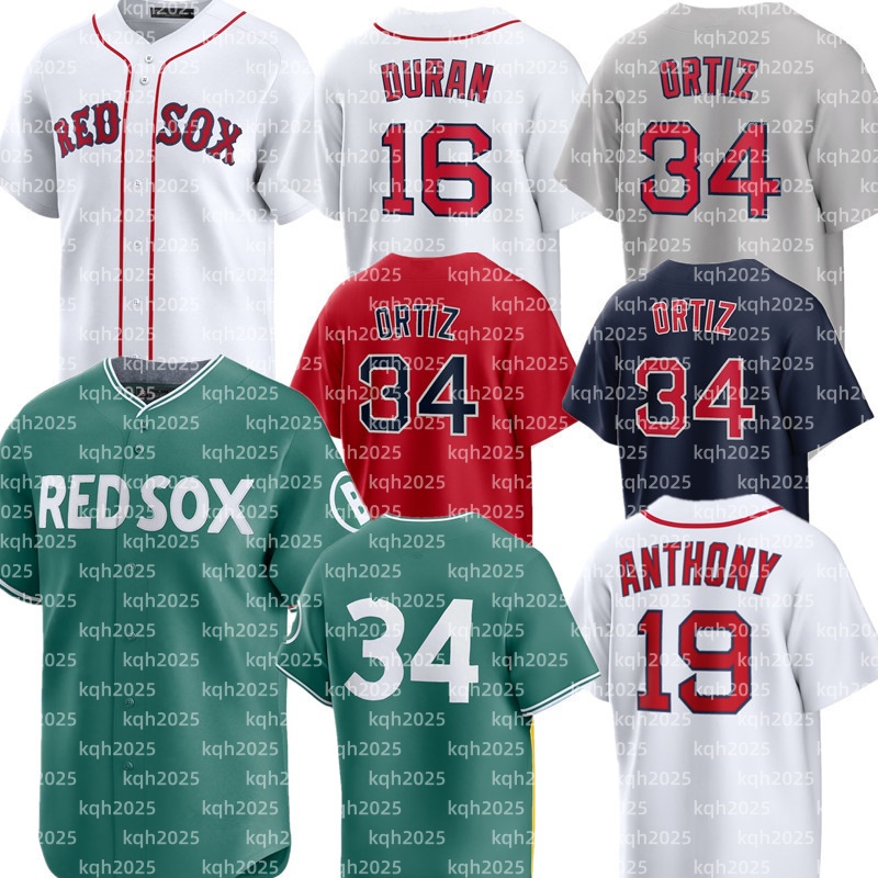 Custom Red Sox Baseball Jersey Roman Anthony David Ortiz Ceddanne Rafaela Ranger Suarez Garrett Crochet Masataka Yoshida Tim Wakefield Jarren Duran connor Wong
