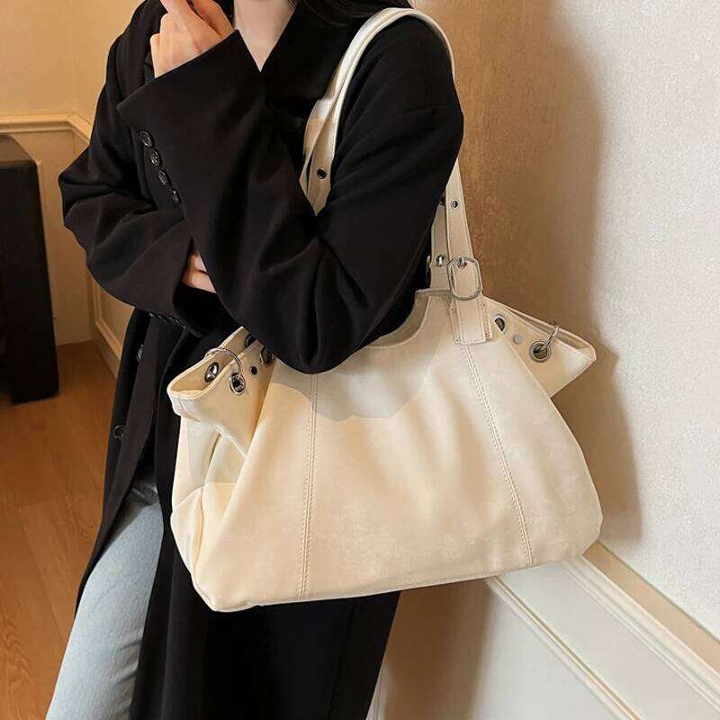 Light Luxury Brand Designer Tote Korean-style Fashionable Shoulder New High-end Handbag Simple Large-capacity Casual Bag Y260205