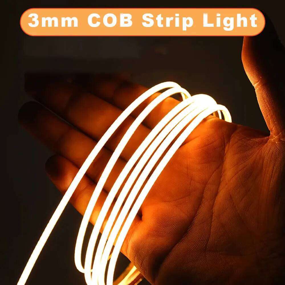 Flexible High Density Strip 3mm COB Bar LED Light Warm 3000K White 6500K for Bedroom Kitchen Home Z260206