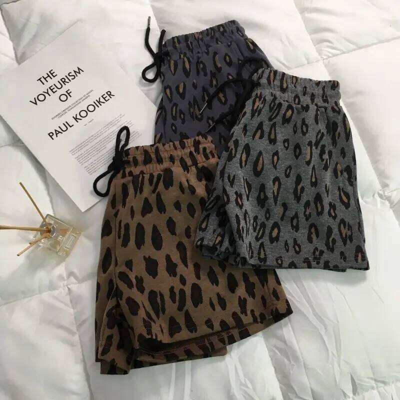 2025 New Bottoms Sexy Leopard Print Women Pantalones Cortos De Mujer High Waist Casual Fashion Summer Oversized Shorts XJ260206