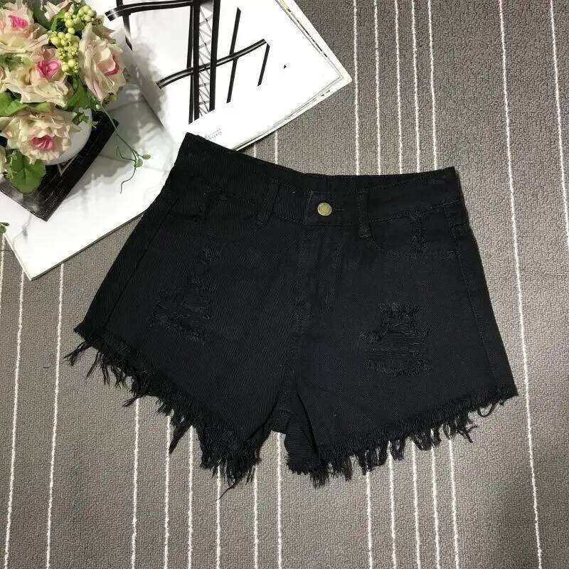 A-Line Sexy Hot Girl Denim Shorts Fashion Women Hollow Out Pocket High Waist Short Jeans Casual Streetwear Y2K Vintage Trousers XJ260206