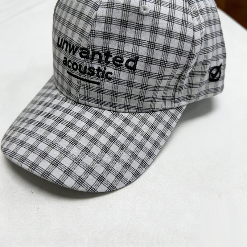 Men's Women's Plaid Embroidery Cap Adjustable Curved Brim Retro Casual Daily Hat