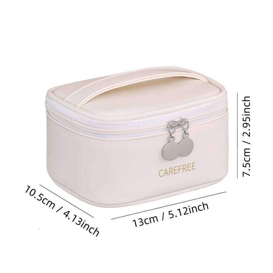 PU Travel Supplies Storage Square Lipstick Mini Cute Makeup Portable Multifunctional Miscellaneous Bag Y260206