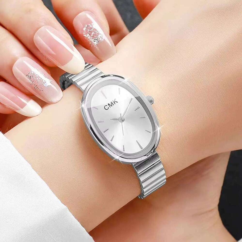 Fashion Ultra-thin Strap Women Watches Oval Dial Analog Quartz Wristwatch Girls Clock Reloj MujerWithout Box Z260206