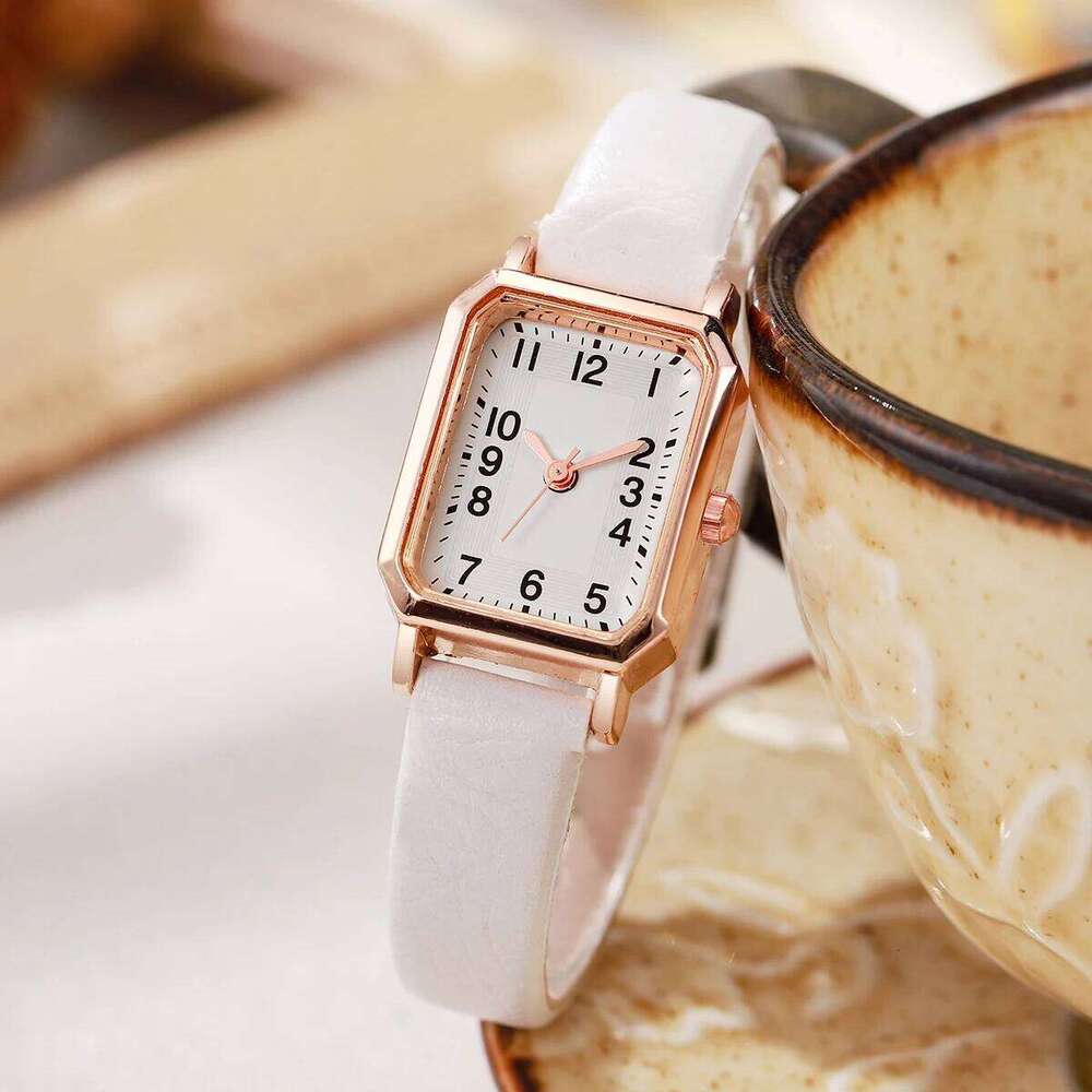 Fashion Rectangle Arabic Dial Women Quartz Watches Casual Leather Strap Wrist Watch Ladies Clock Reloj Mujer Z260206
