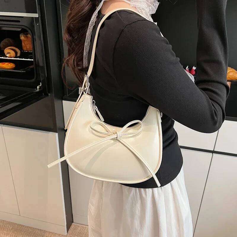 Luxury Design Shoulder for Women Half Moon Hobo Bag Lady Fashion Brand Underarm Bags PU Leather Small Clutch Handbag Purse Y260205