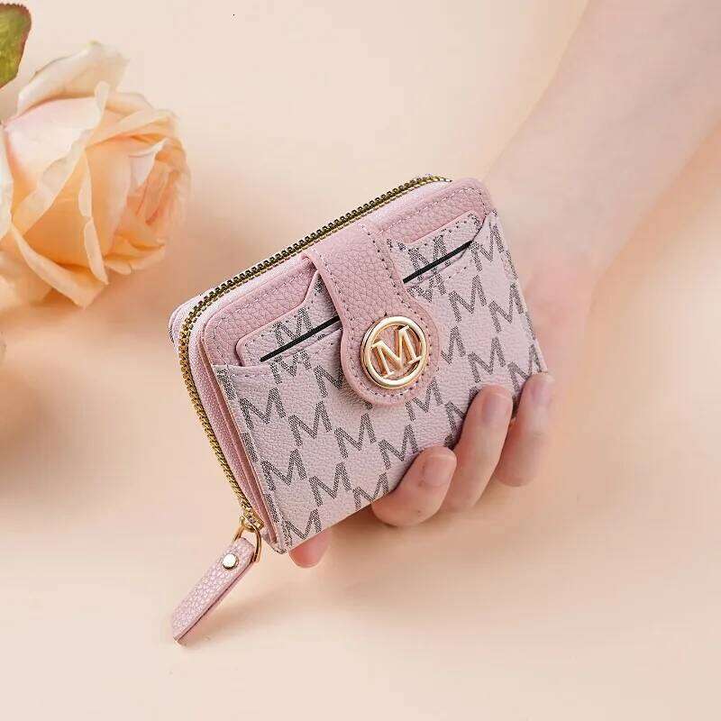 New Style Women's Wallet, Short, European and American PU High-end Coin Purse, Printed, Multi-card Slots, Small Wallet Y260206