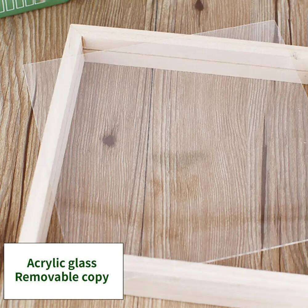 20/30cm Wood Acrylic Photo Burr-free Handcraft DIY Children Painting Display Paper Making Mould Frame Home Decor S260205