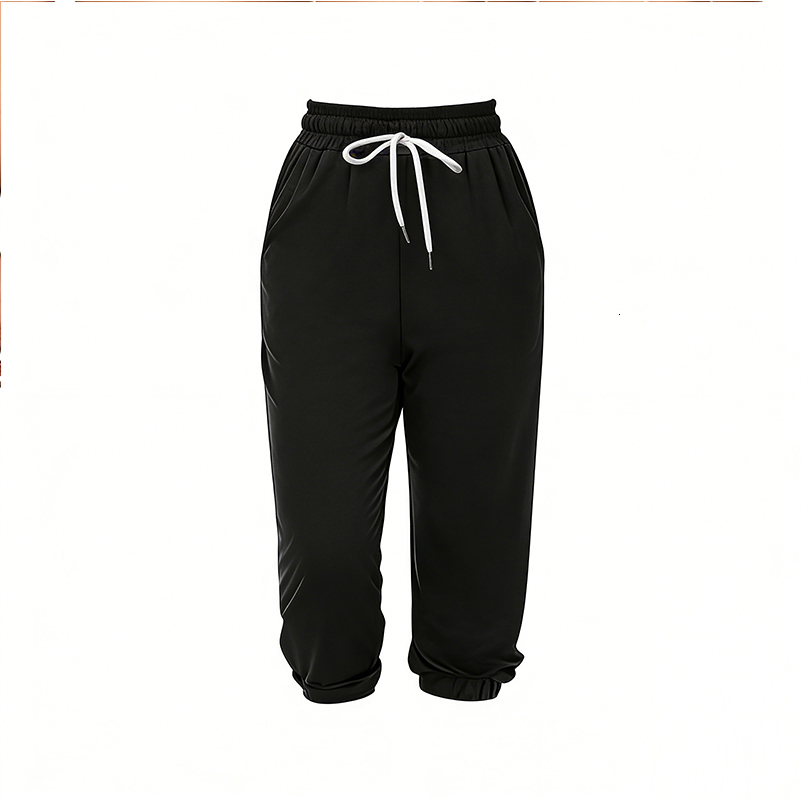 Women's Summer 6/10 Length Lounge Pants T030 Soft Linen Blend High Waist Relaxed Fit Pants