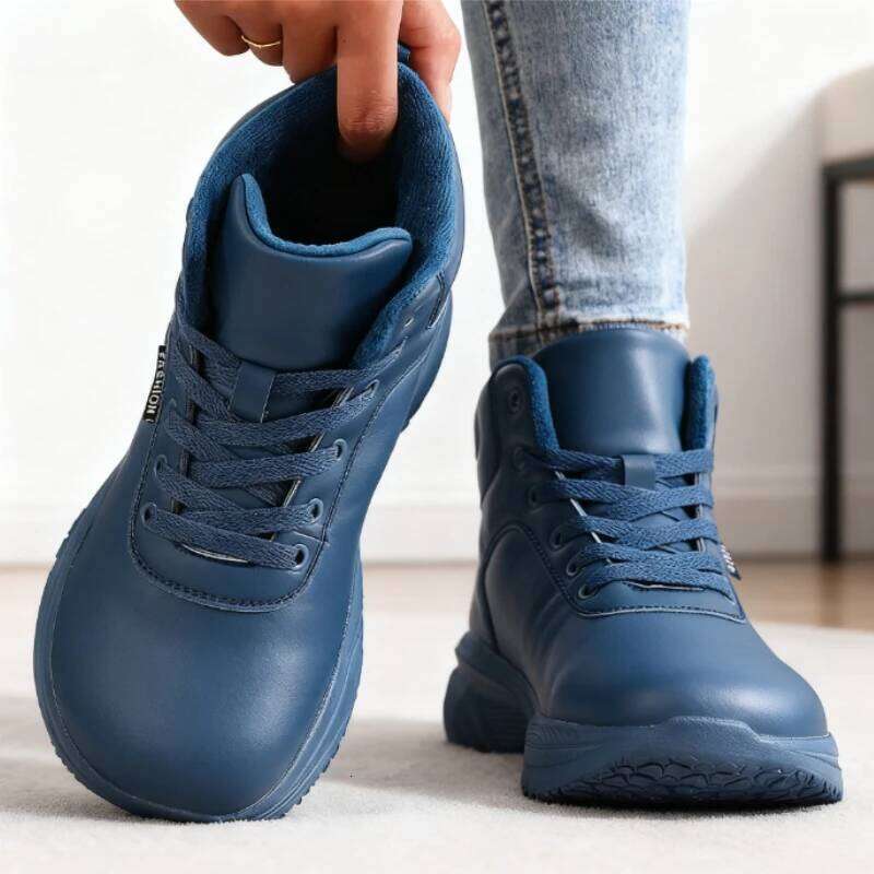 Women's Wide Toe Thick Plus Warm Snow Hiking Boots Waterproof Lace Up Winter Sneakers High Quality Women Tennis Shoes