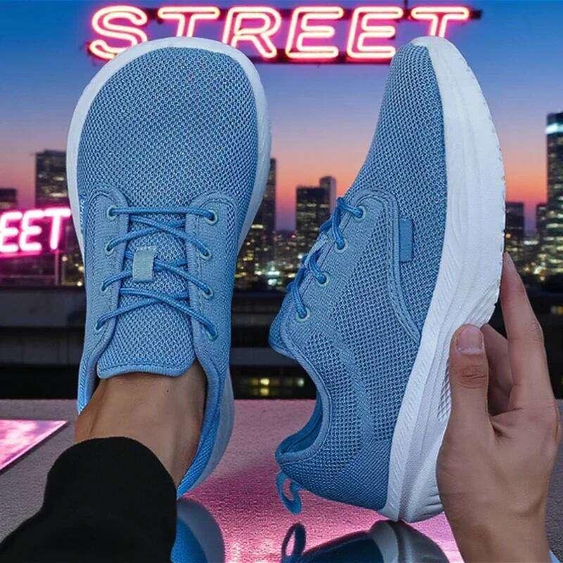 Wide Platform Shoes Men Tennis Femimino Slip on Breathable Sneakers Minimalist Soft Barefoot Walking Shoe Zapatillas De Deporte