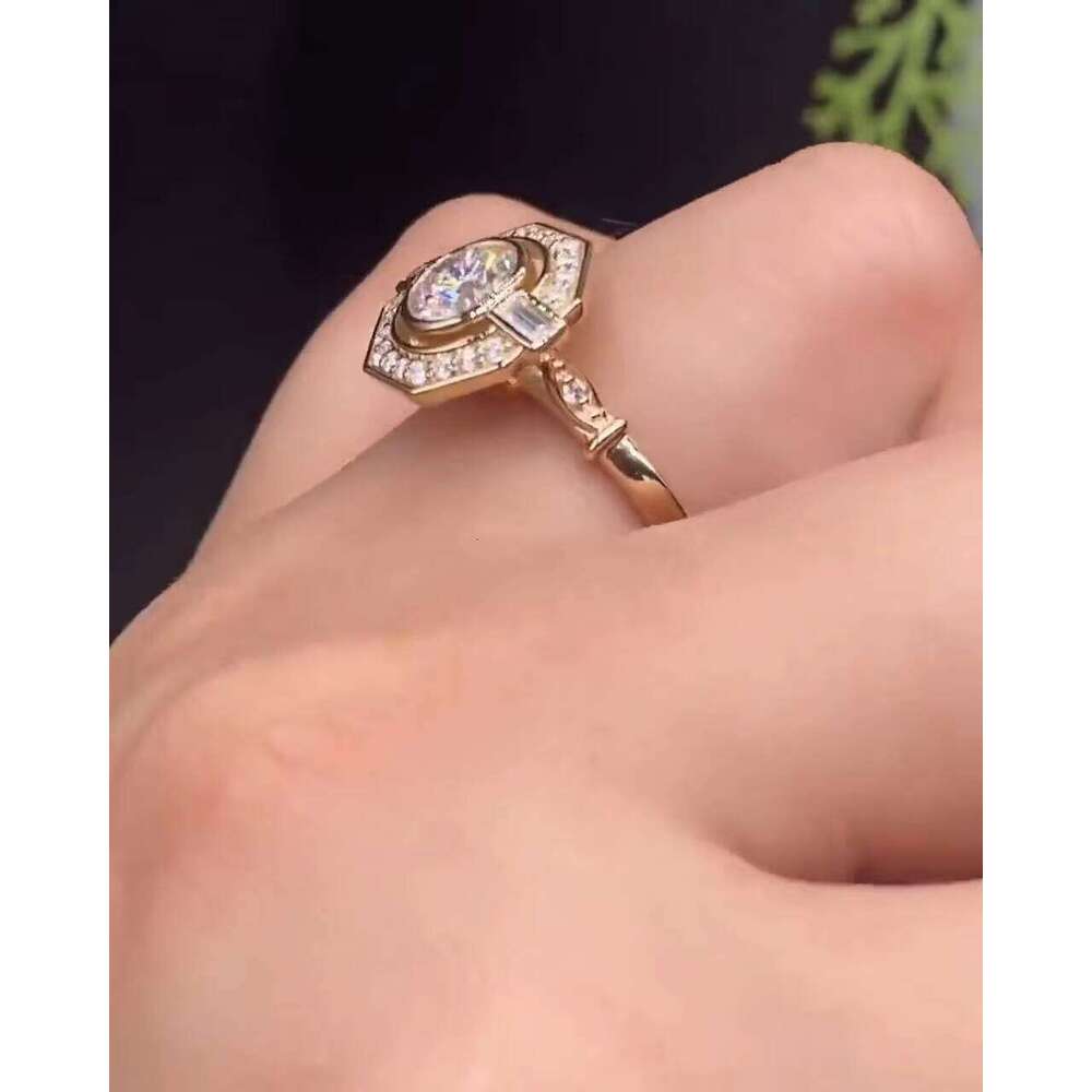High Quality 10K Gold Moissanite Diamond Ring For Wedding Or Anniversary & Gift Use Available At Export Price