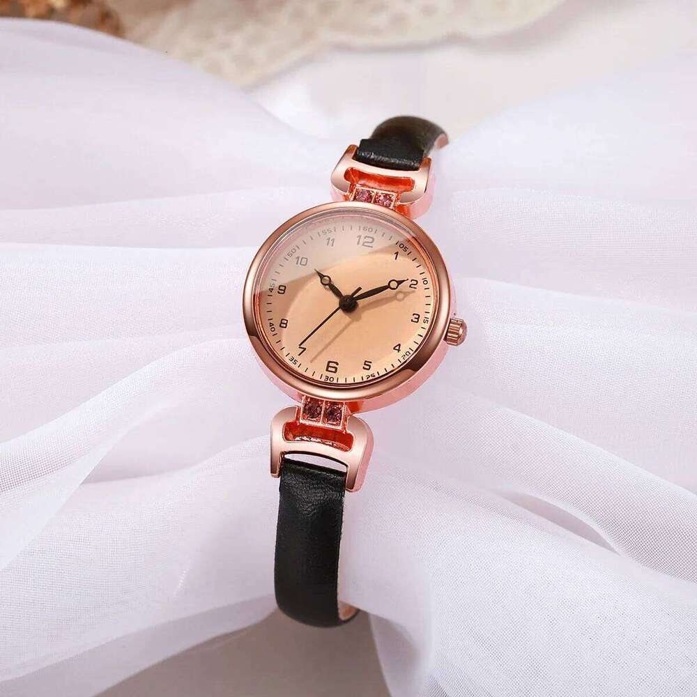 2PCS Elegant Arabic Dial Women Watches Set Fashion Ultra-thin Leather Strap Ladies Quartz Wristwatches Reloj MujerWithout Box Z260206