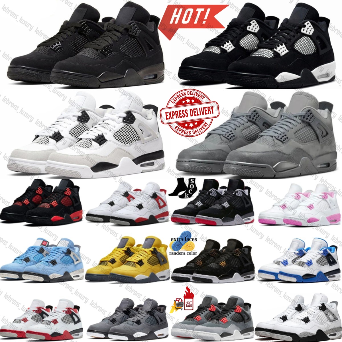 Black Cat Designer Basketball Shoes Women Men Thunder White Cement Navy UNC Military Blue Sail Pine Green Metallic Gold Lightning Fire Red Midnight Olive Canvas Pink