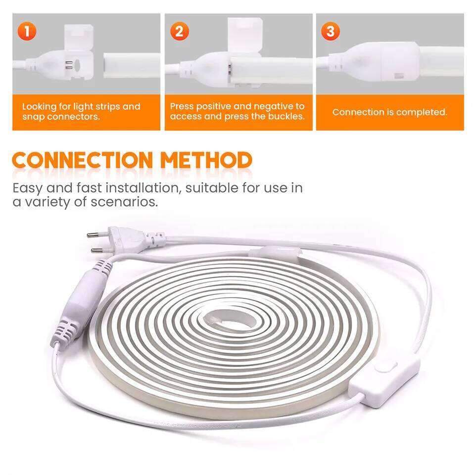 Dimmable COB LED Neon Strip Light 220V Dimmer Switch Power Kit High Density 288 LEDs Linear Lighting IP68 Waterproof Flex Ribbon Z260206