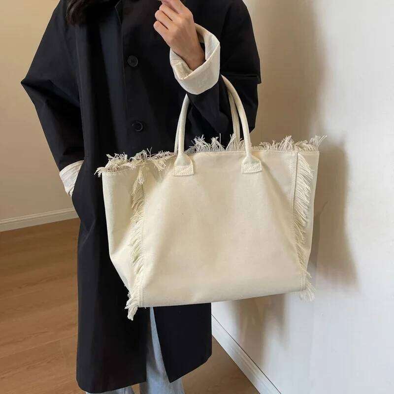 High Quality Canvas Shoulder Bags 2026 New Large Capacity Casual Versatile Bolso De MujerDesign Youth Women's Handbag Y260205