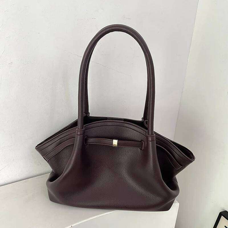 Luxury Fashion Niche Design Soft PU Leather Tote Spacious Capacity Women's Shoulder Crossbody Bag Commuting Travel Y260205