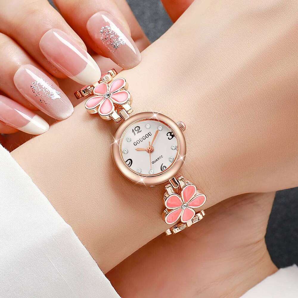 Fashion Flower Bracelet Strap Women Watches Ladies Diamond Arabic Numeral Dial Wristwatches Reloj MujerWithout Box Z260206