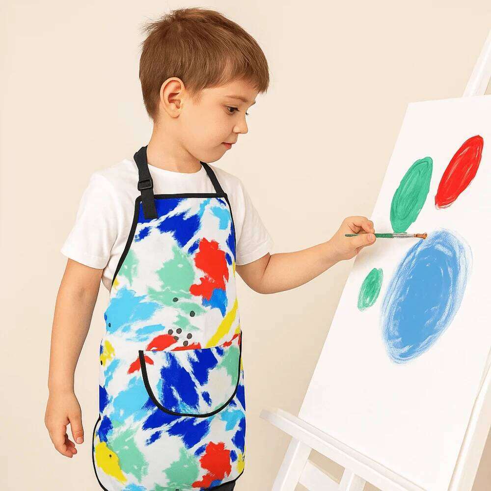 High Quality Waterproof Oil-proof Sleeveless Painting Apron Adjustable Art Craft Cook Bib Children S260205