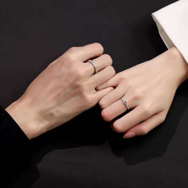 Wholesale Sterling Silver Fine Heart Zircon Ring For Women Couple Fashion Wedding Gift Jewelry Accessories W260206