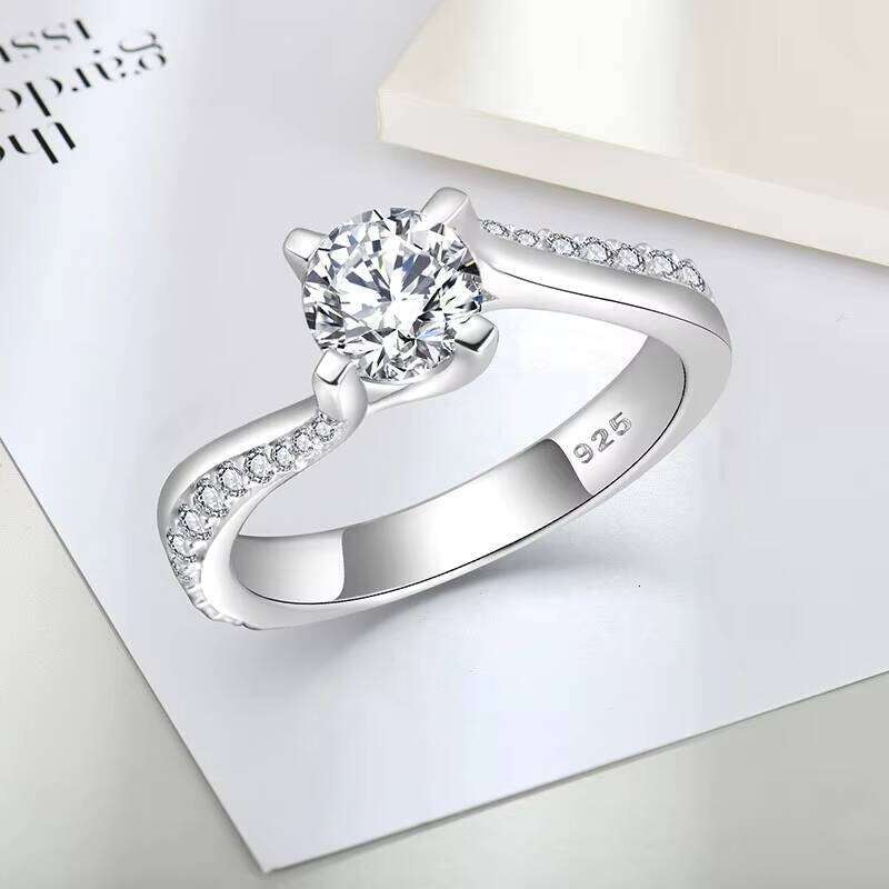 Custom 925 Sterling Silver Moissanite Wedding Ring Latest Design For Women Unique Engagement Jewelry