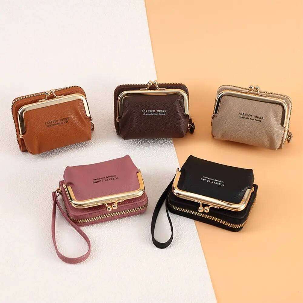 Fashion PU Leather Short Multi-Cards Waterproof Coin Purse Zipper Hasp Slim Small Wallet Women Girls Y260206
