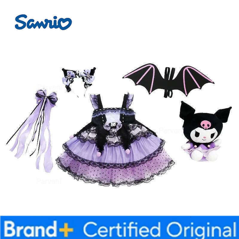 Sanrio in stock Halloween Cosplay Princess anime Kuromi Lolita Christmas Costume Dresses Puffy Skirt Suit Cute Girls Dress H260206 - view 7