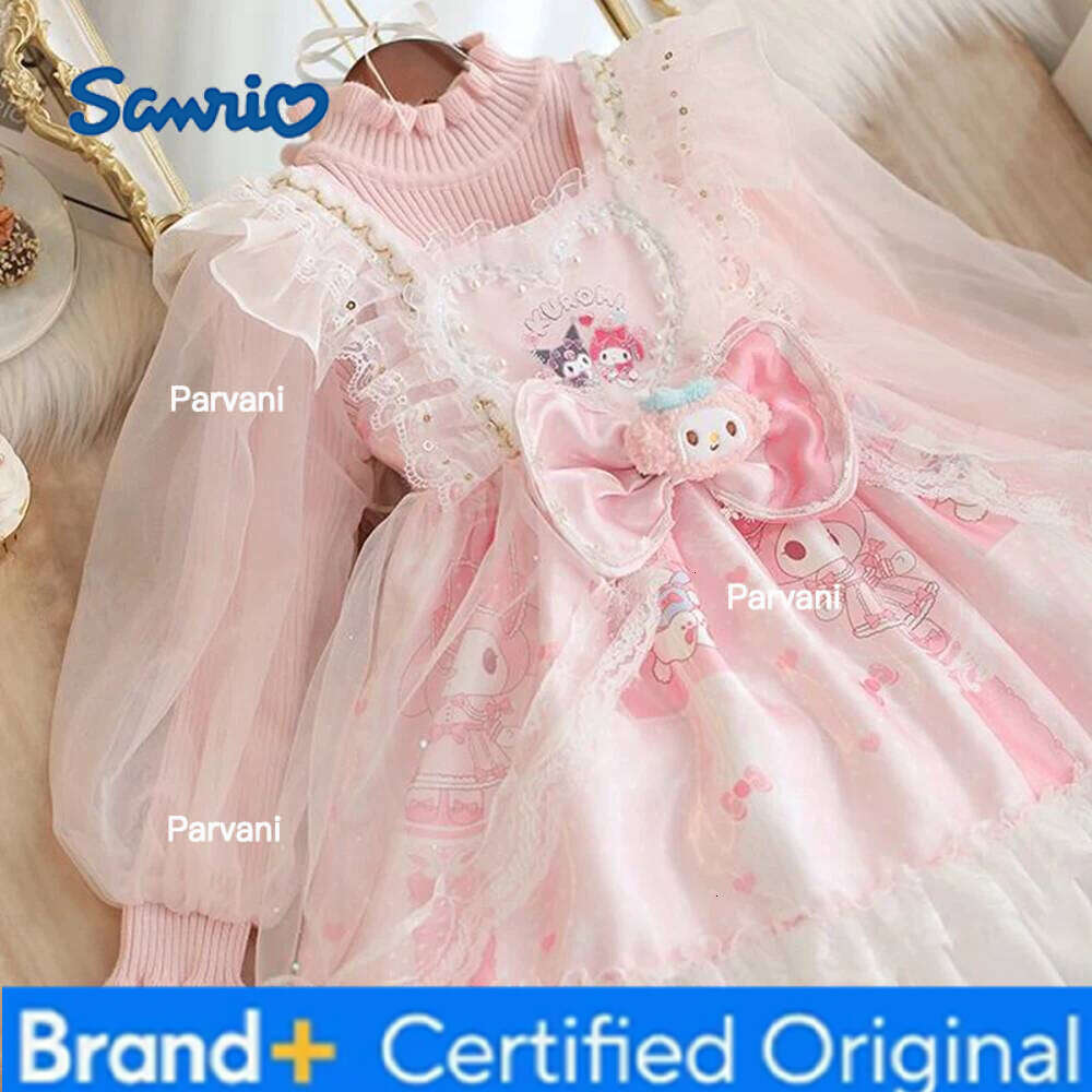 Sanrio Children's Dresses s Anime 2024 Melody Kuromi Y2K Girls Birthday Party Spring Kids Tulle Lolita Princess Dress H260206 - view 7