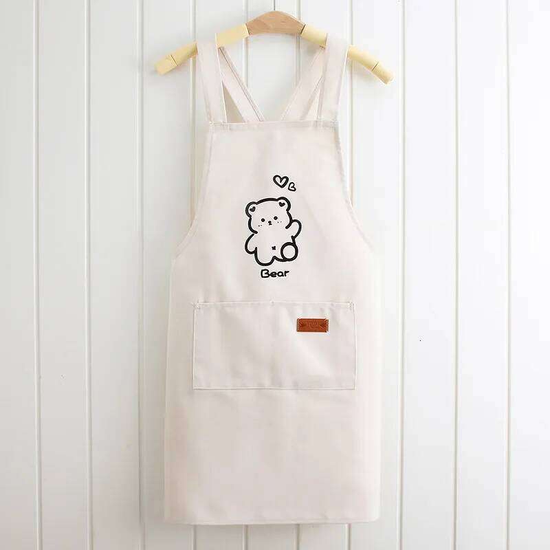 Canvas Apron Home Kitchen, Stain-Resistant Cooking Apron, Cartoon Style, Suitable for Work and Dining, Durable Workwear S260205 ba0