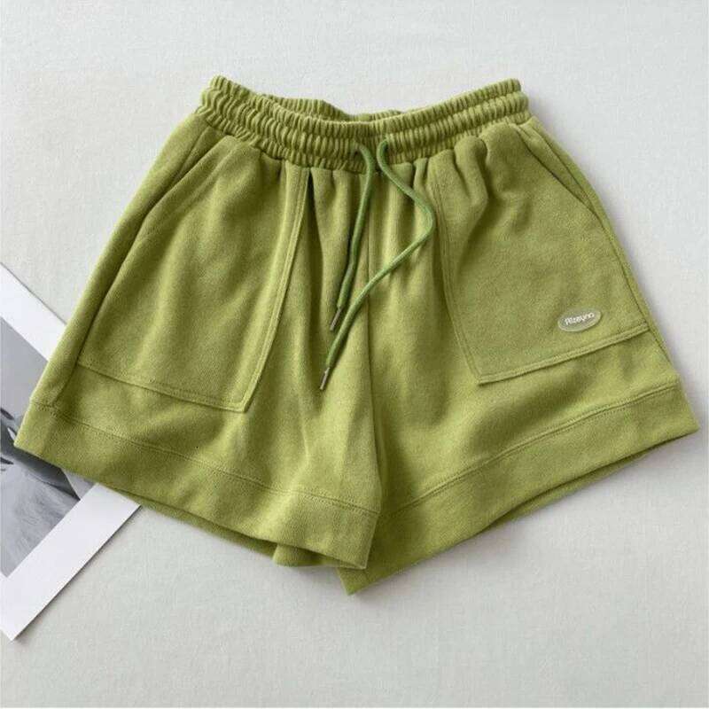 Fashion Casual Drawstring Women Korean Loose High Waist Sport Female Summer New Pockets Chic All Match Shorts XJ260206