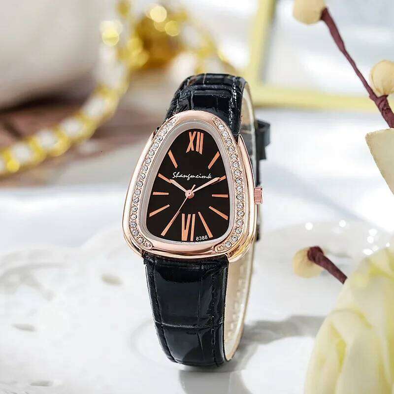Fashion Snake Shape Dial Women Watches Casual Leather Strap Ladies Quartz Wristwatch Clock Gift Reloj MujerWithout Box Z260206