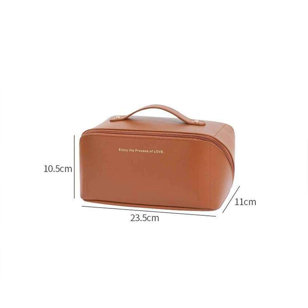 PU Handheld Waterproof Multi functional Pillow Makeup Portable Large Capacity High Beauty Washroom Travel Storage Bag Y260206