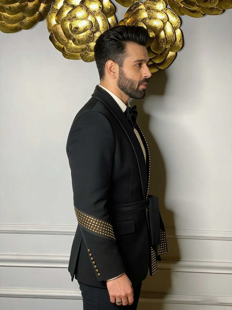 Noble Wedding Tuxedos Shawl Lapel Beaded Sashes Man Suit Formal 2 Pcs Jacket Pants Evening Groom Party Outfits Customized