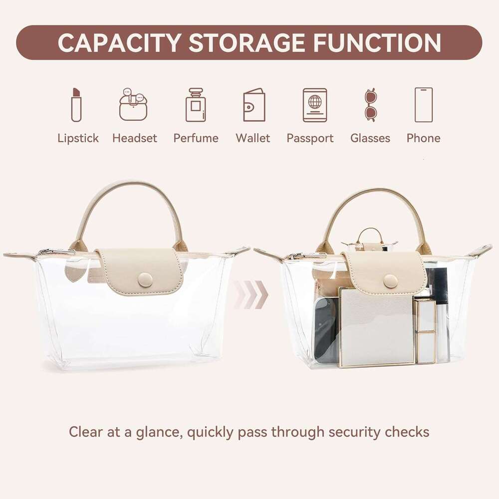 Clear Bag Stadium Approved Small Crossbody Purse Handbags For Concerts Sports Events