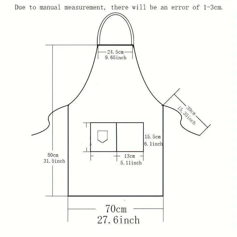 Fashion Kitchen Adjustable Bib with Pockets Cooking Aprons Restaurant Chef Work Waterproof Anti-oil Stain Apron S260205