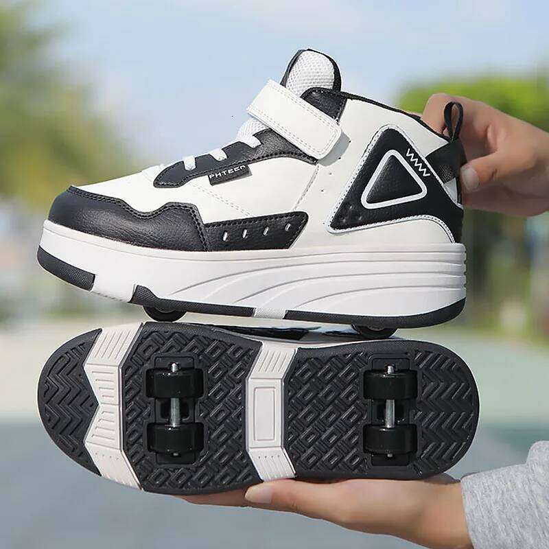 Roller Skate Shoes Kids Autumn Children Fashion Casual Sports Toy Birthday Gift Games Boys 4 Wheels Sneakers Girls 26Y0206