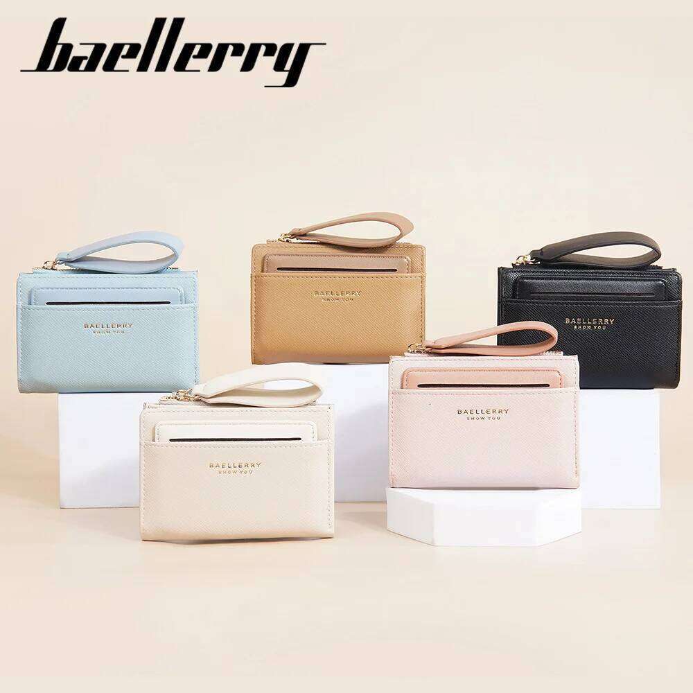 New women's with short zipper stylish high-end wallet multiple slots Japanese and Korean card bag for women Y260206