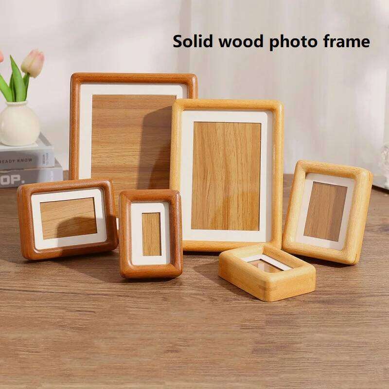 Solid Wood Photo Frame Mortise Tenon Joint Design, Walnut and Teak Round Corner Picture Frame, Perfect Couple Gift S260205