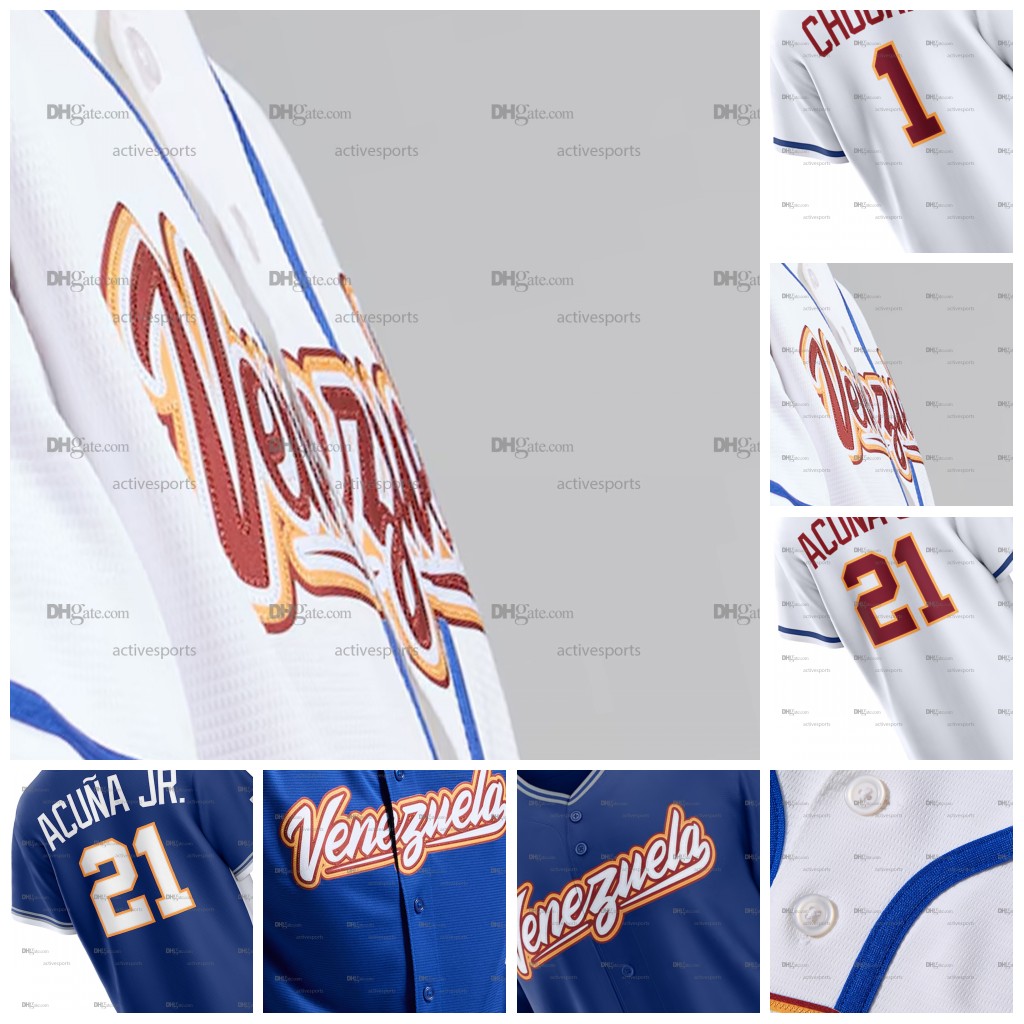 Custom Venezuela 21 Ronald Acuna Jr. World Baseball Classic 2026 Jerseys Jackson Chourio Willson Contreras Gleyber Torres Ezequiel Tovar Luis Arraez Stitched