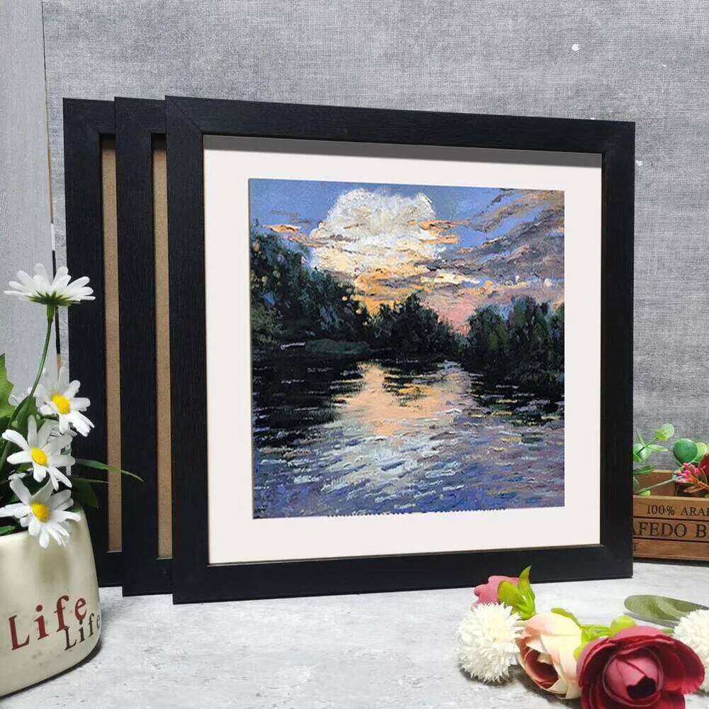 1pc Square Wall Hanging 20X20 25X25cm Wood Picture Frame Stand For Pictures Photo Decor Commemorative Gift S260205