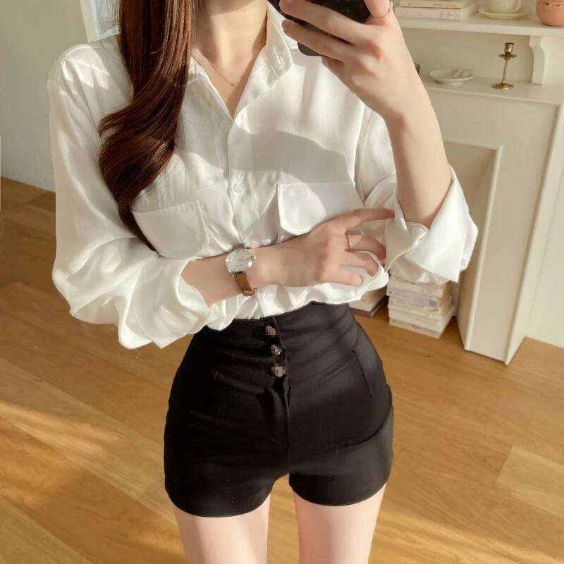 Shorts Women Slim Black Summer Hotsweet Club Style Solid Sexy Ladies High Waist Streetwear All-match Leisure Mujer Soft Trouser H260206